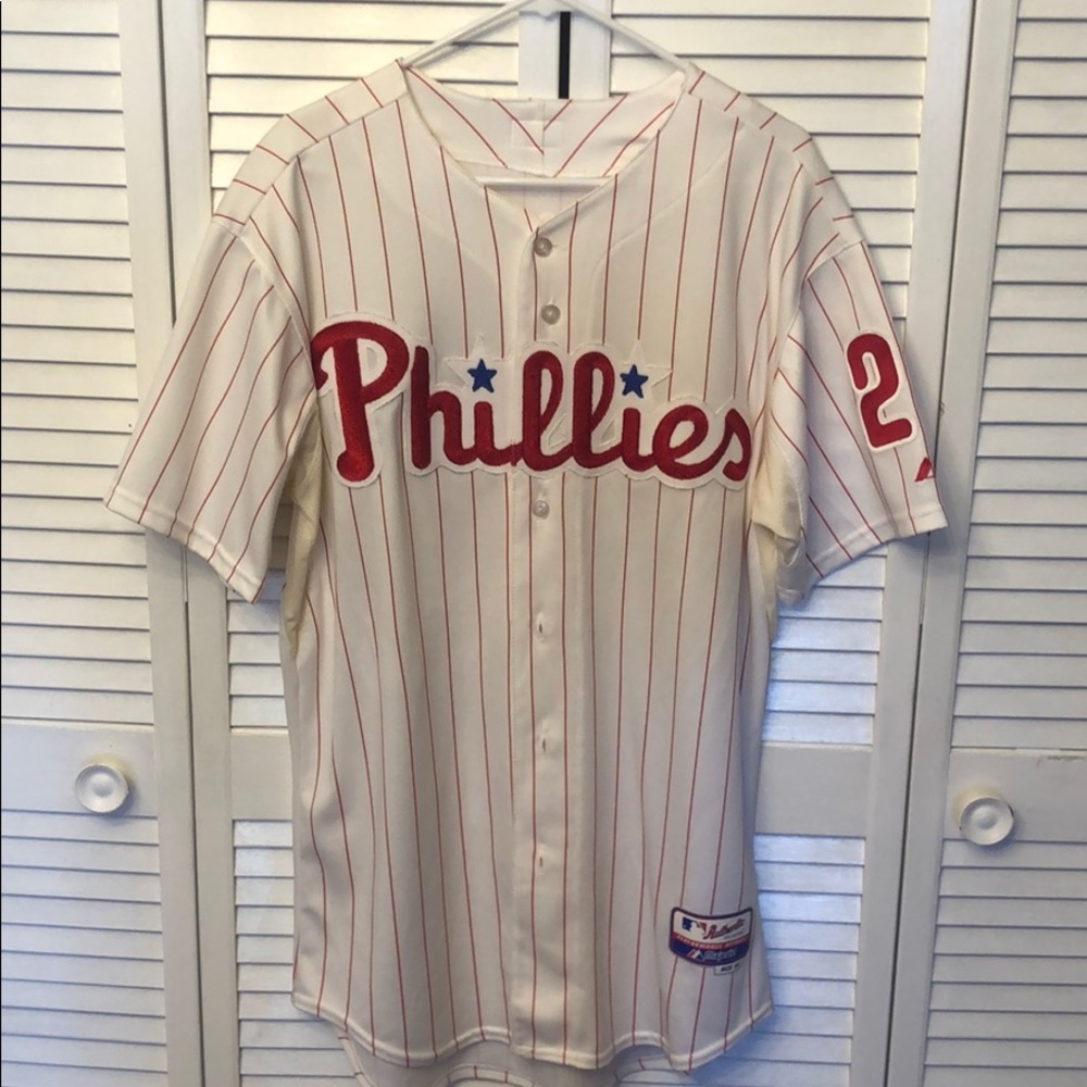 Authentic field worn Chase Utley MLB jersey